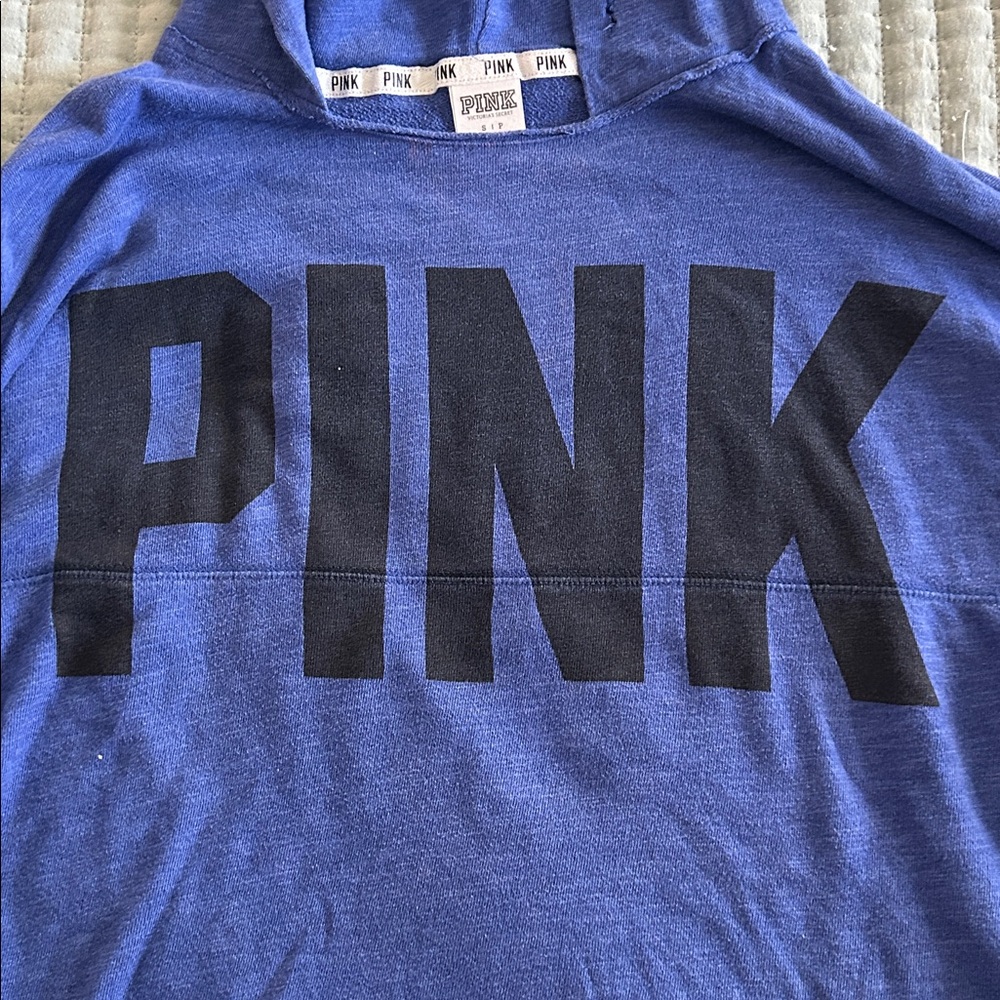 Women’s Small PINK Blue Hoodie - Picture 2 of 7